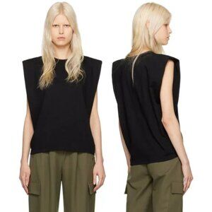 The Frankie Shop Eva Padded Shoulder Muscle T-Shirt